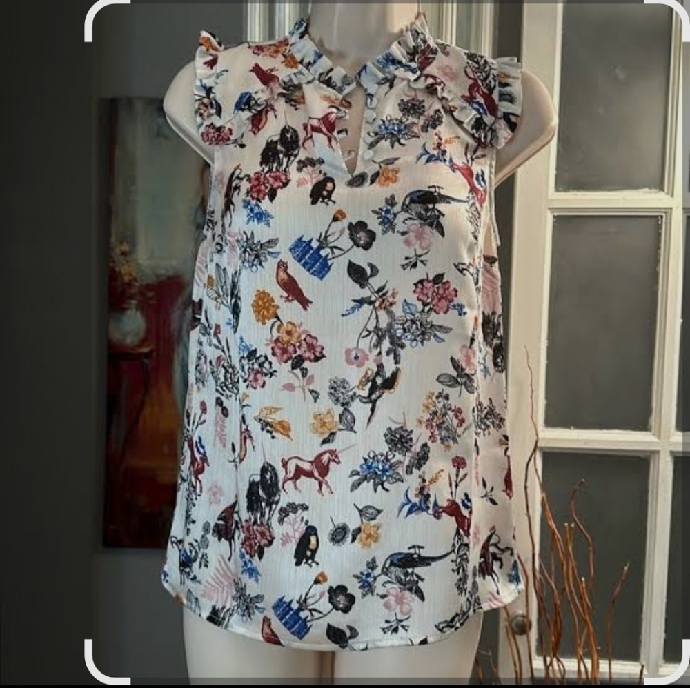 Modcloth White Floral Mini Skirt